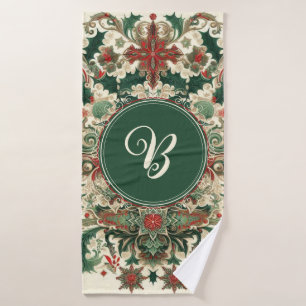 Personalized Victorian/Classic/Vintage Christmas Bath Towel