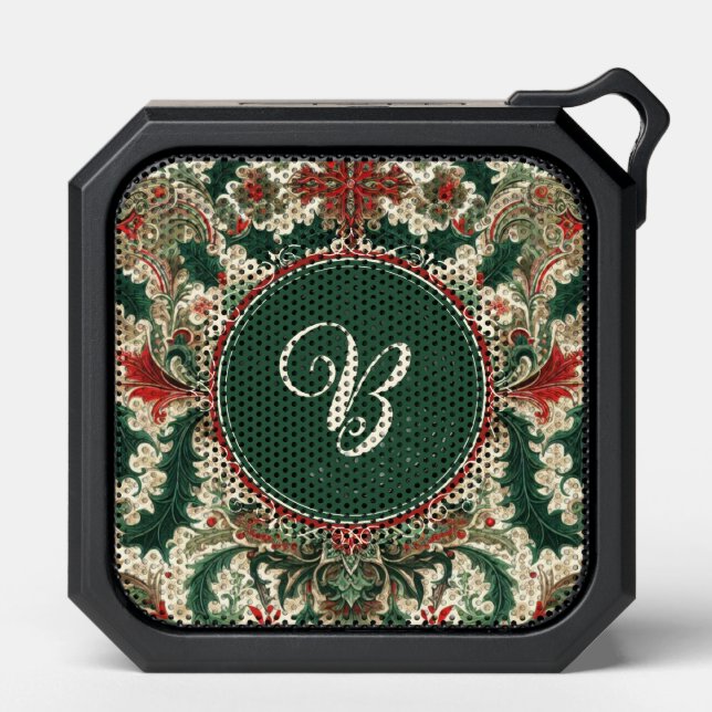 Personalized Victorian/Classic/Vintage Christmas Bluetooth Speaker (Front)