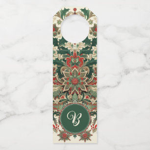 Personalized Victorian/Classic/Vintage Christmas Bottle Hanger Tag