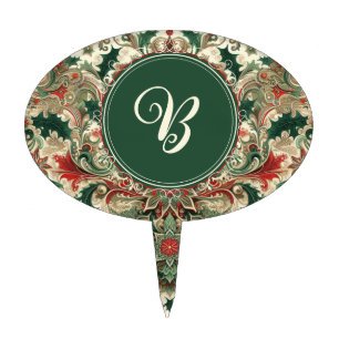 Personalized Victorian/Classic/Vintage Christmas Cake Topper