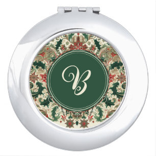 Personalized Victorian/Classic/Vintage Christmas Compact Mirror