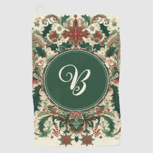 Personalized Victorian/Classic/Vintage Christmas Golf Towel