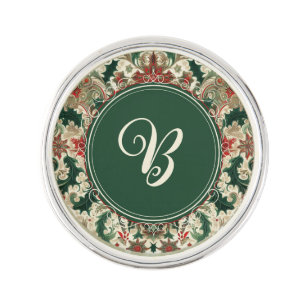Personalized Victorian/Classic/Vintage Christmas Lapel Pin