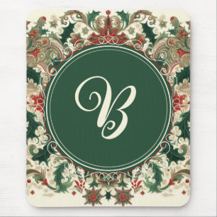 Personalized Victorian/Classic/Vintage Christmas Mouse Pad