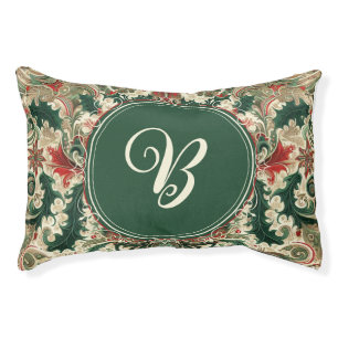 Personalized Victorian/Classic/Vintage Christmas Pet Bed