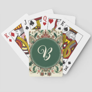 Personalized Victorian/Classic/Vintage Christmas Poker Cards