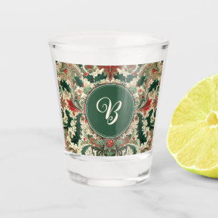Personalized Victorian/Classic/Vintage Christmas Shot Glass