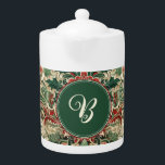 Personalized Victorian/Classic/Vintage Christmas Teapot<br><div class="desc">initialize it</div>