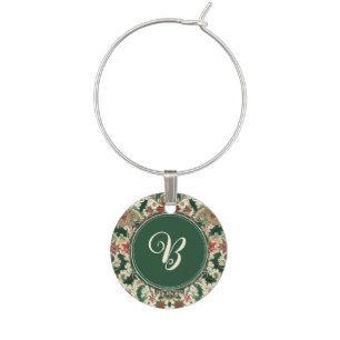 Personalized Victorian/Classic/Vintage Christmas Wine Charm
