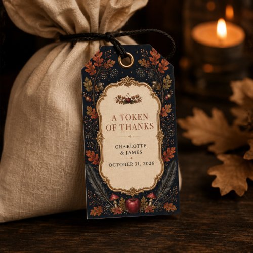 Personalized Victorian Samhain Botanical Favor Tag