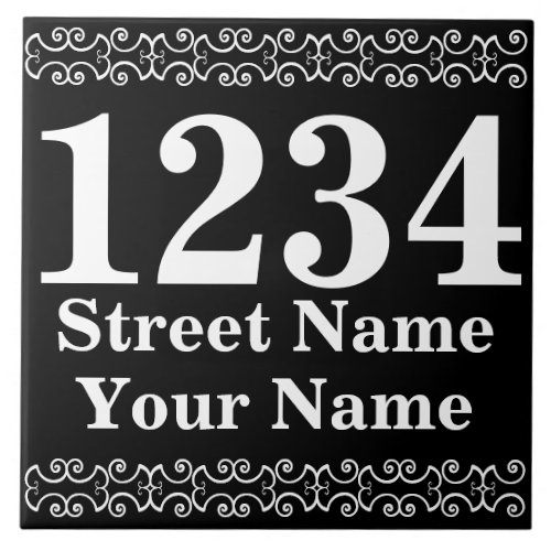 Personalized Victorian Street Address Tile