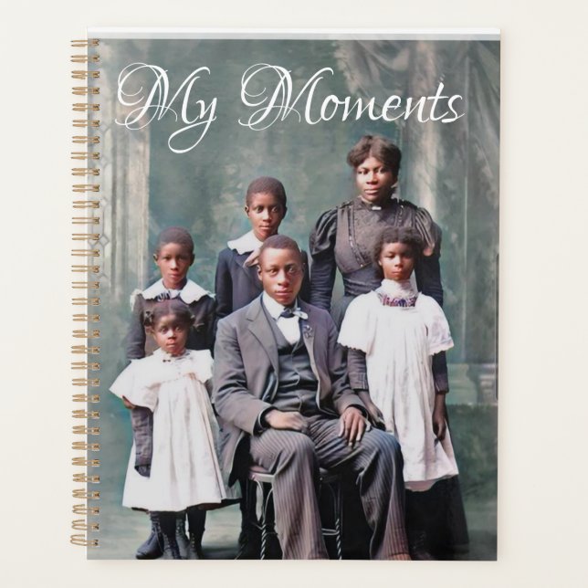 Personalized Victorian Style Planner Black Family (Front)