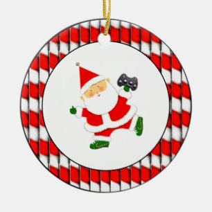 Personalized Video Gamer Ceramic Ornament