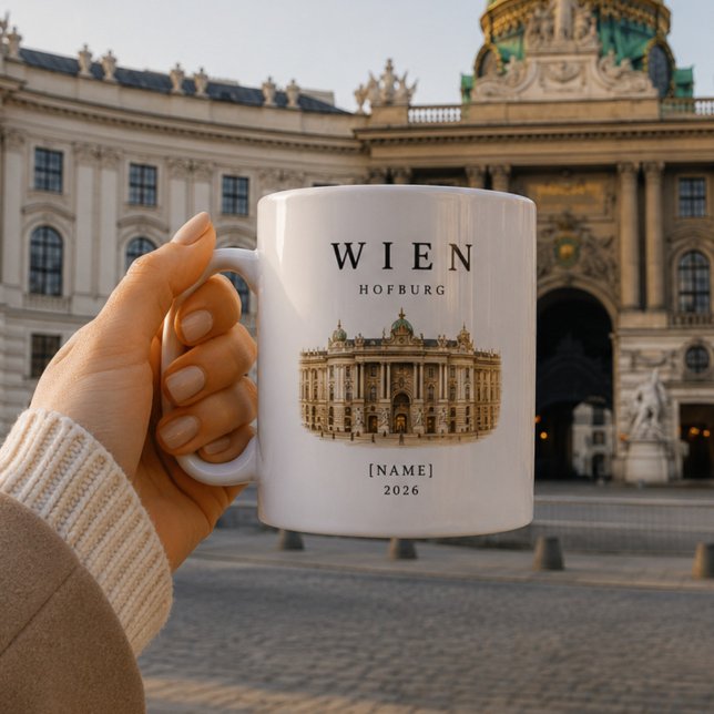 Personalized Vienna Hofburg Mug | Name & Year (Mach Wien zu deinem – mit deiner eigenen Hofburg-Tasse)