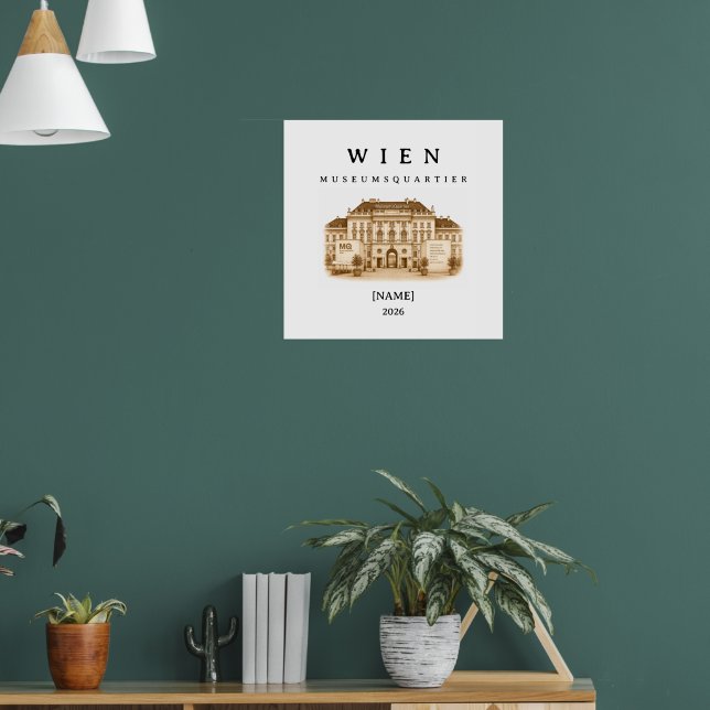 Personalized Vienna Museumsquartier | Name & Year Poster (Living Room 1)