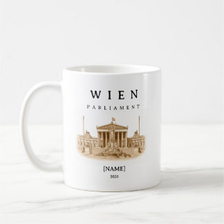 Personalized Vienna Parliament Mug | Name & Year