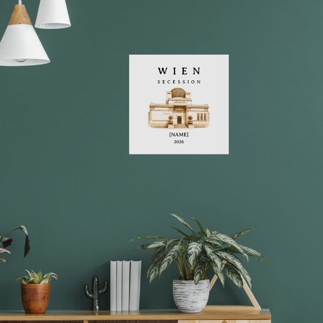 Personalized Vienna Secession | Name & Year Poster (Living Room 1)