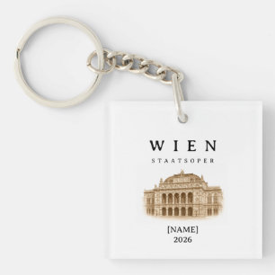 Personalized Vienna State Opera Name & Year Keychain