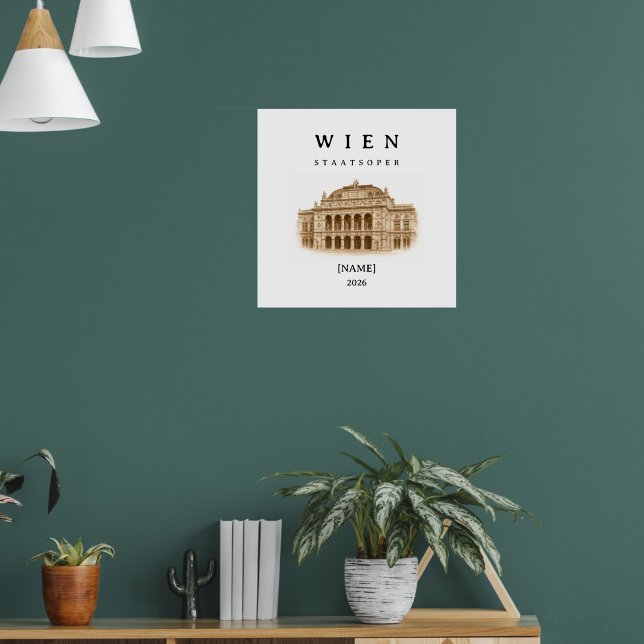 Personalized Vienna State Opera | Name & Year Poster (Living Room 1)