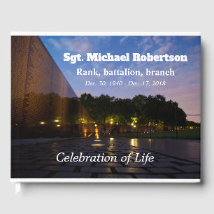 Personalized Vietnam Veteran Memorial Guest Book