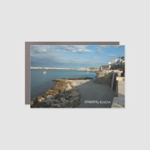 Personalized, view of Otranto, Apulia, Italy Magn Car Magnet