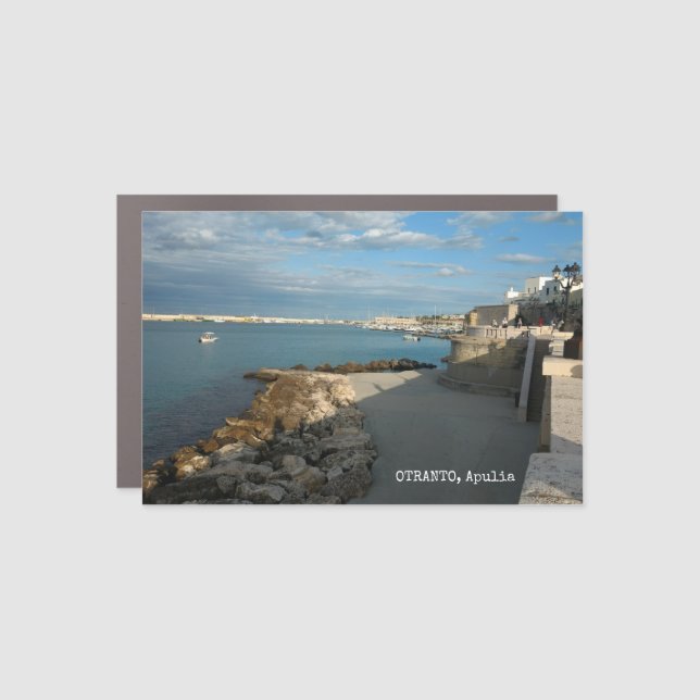 Personalized, view of Otranto, Apulia, Italy  Magn Car Magnet (Front)