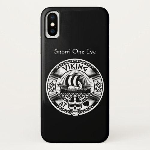 Personalized Viking at Heart iPhone X Case