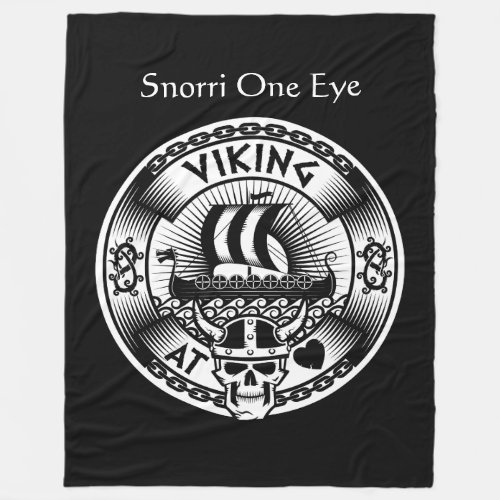 Personalized Viking at Heart Fleece Blanket