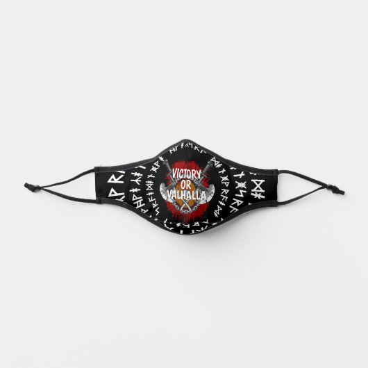 Personalized Viking Victory or Valhalla Battle Cry Premium Face Mask (Front)