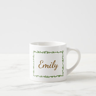 Personalized Vine Espresso Cup