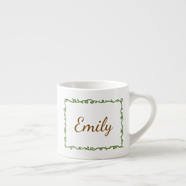 Personalized Vine Espresso Cup (Right)