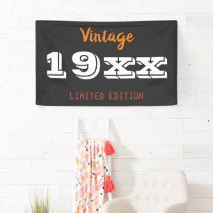 Personalized Vintage 19XX Limited Edition Gift Banner