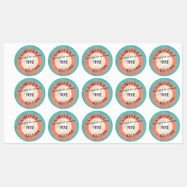 Personalized Vintage 19XX limited edition Labels (Sheet)