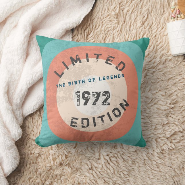 Personalized Vintage 19XX Limited Edition Retro Throw Pillow (Blanket)