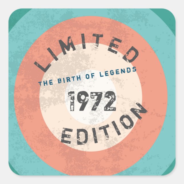 Personalized Vintage 19XX limited edition  Square Sticker (Front)
