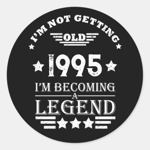 Personalized vintage 30th birthday gifts classic round sticker