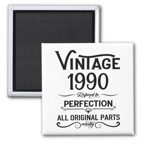 Personalized vintage 35th birthday gifts black magnet