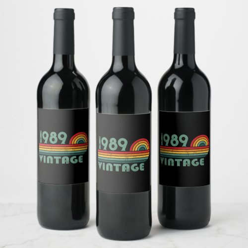Personalized vintage 35th birthday gifts wine label