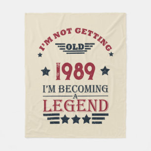 Personalized vintage 35th birthday party  fleece blanket