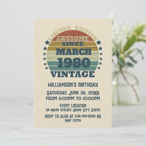 Personalized vintage 35th birthday party