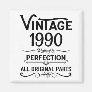 Personalized vintage 35th birthday party magnet