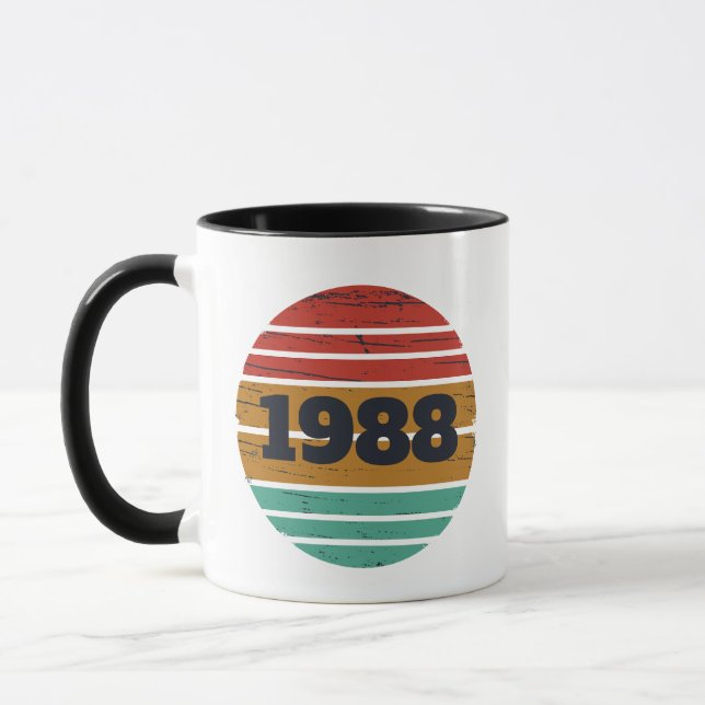 Personalized vintage 35th birthday party mug (Left)