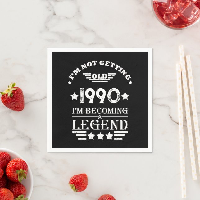 Personalized vintage 35th birthday party napkins (Insitu)