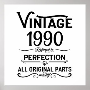 Personalized vintage 35th birthday party poster