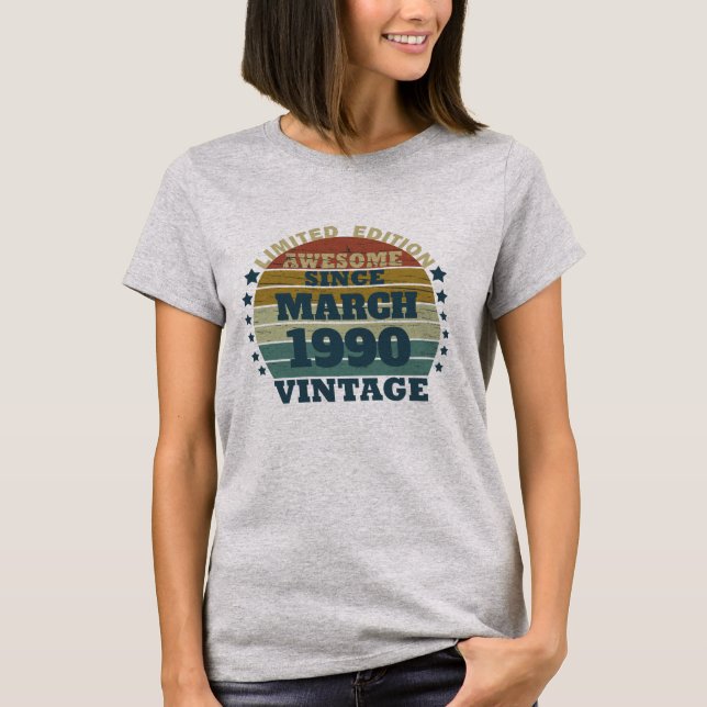 Personalized vintage 35th birthday party T-Shirt (Front)