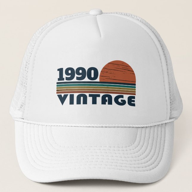 Personalized vintage 35th birthday party trucker hat (Front)