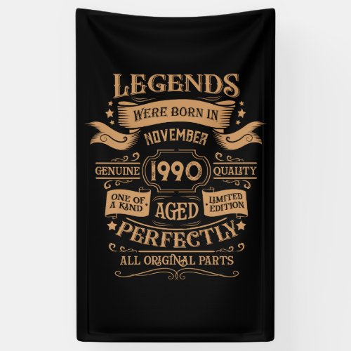 Personalized vintage 35th birthday whiskey themed banner