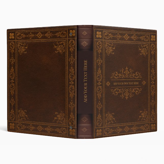 Personalized Vintage 3-Ring Binder (Background)