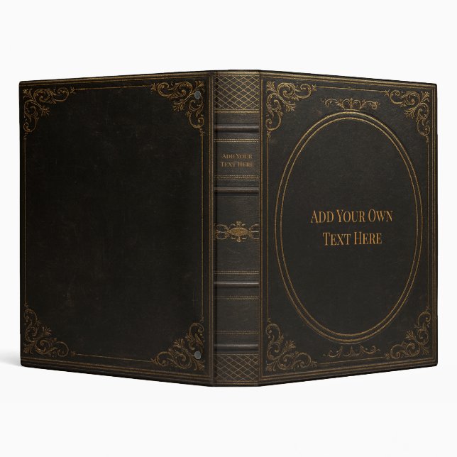 Personalized Vintage 3-Ring Binder (Background)