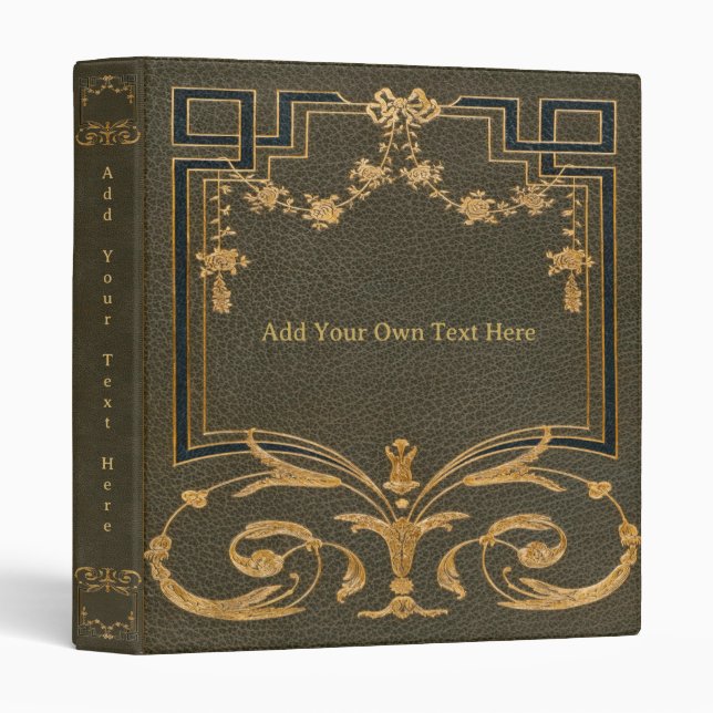 Personalized Vintage 3-Ring Binder (Front/Spine)